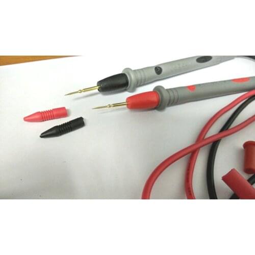 1 Pair SMD PCB Fine Sharp Point Test Probe 20A silicone Voltage Leads Cable New