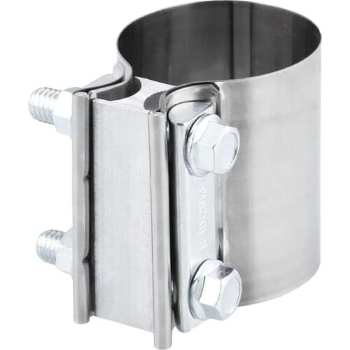 1pc 2.5inch Butt Joint Band Exhaust Clamp Sleeve Coupler Accessory Part New