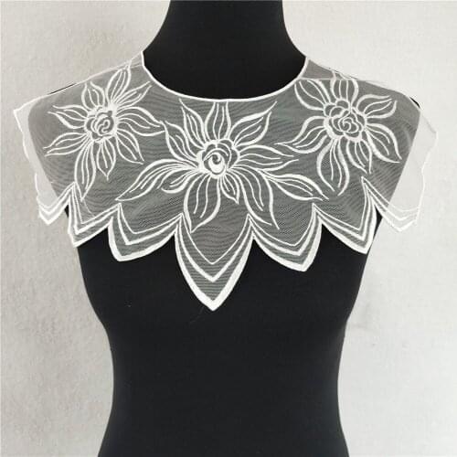 1 piece for sale lace false collar design ladies dress clothing supplies fabric embroidery DIY craft material accessories