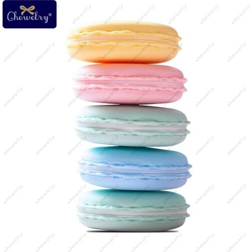 1PC Silicone Teether For Baby Macaron Biscuits Chewable Bead Teething Rodent DIY Nursing Necklace Pacifier Chain Children Goods