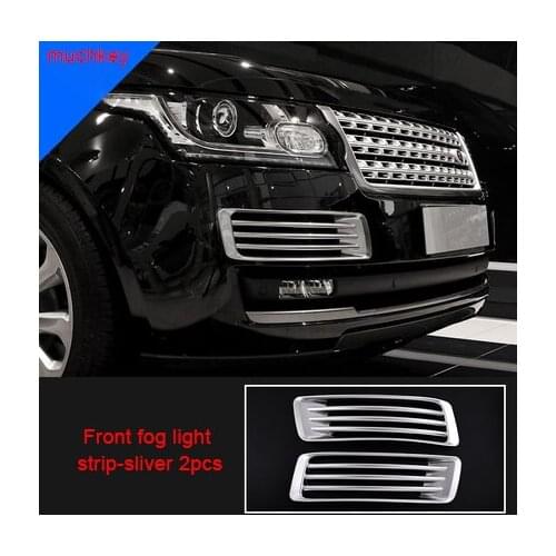 For Land Rover Range Rover Administration 2013-2019 chrome Front fog light strip-sliver 2pcs