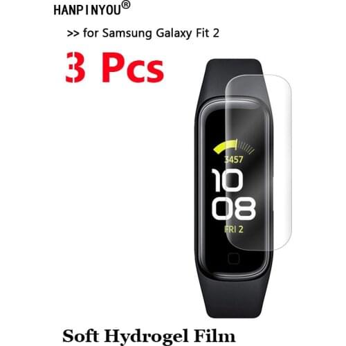 3Pcs/Lot for Samsung Galaxy Fit 2 Smart Band Wristband Ultra Thin HD Clear Soft TPU Hydrogel Film Screen Protector (Not Glass)