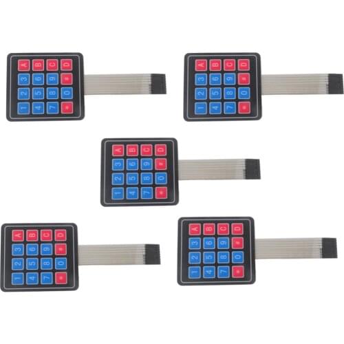 5pcs 4 x 4 Matrix Array 16 Key Membrane Switch Keypad Keyboard for Arduino AVR PIC ARM FZ0078