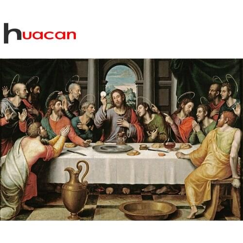 Huacan Full Diamond Mosaic Jesus 5D Diamond Painting Cross Stitch Religion Embroidery Hobby And Needlework Decorative Paintings