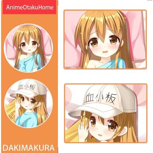 Anime Manga Cells at Work! Platelet Throw Pillow Cover Hugging Body Pillowcase Otaku Bedding Decoration Dakimakura Pillow Case