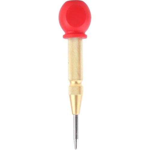 Automatic Center Pin Hole Punch Wood Press Dent Marker Woodworking Tool Spring Loaded Marking Starting Holes Tool