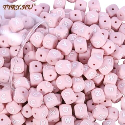 25pcs Candy Color Letters 12mm English Alphabet Letter Beads Charms Bracelet Necklace For DIY Pacifier Chain