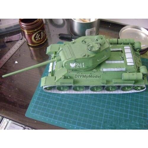 DIYMyModeI Soviet t34-85 tank modelik DIY Handcraft Paper Model KIT Handmade Toy Puzzles Gift Movie props RU(Origin)