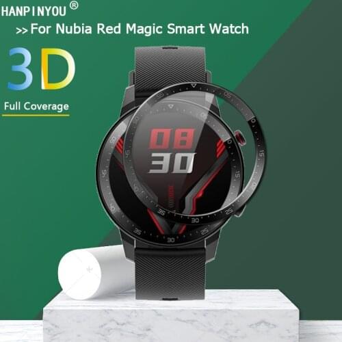 For ZTE Nubia Red Magic Smart Watch Full Covering 3D Curved Plating Soft PMMA PET Film Screen Protector (Not Tempered Glass)