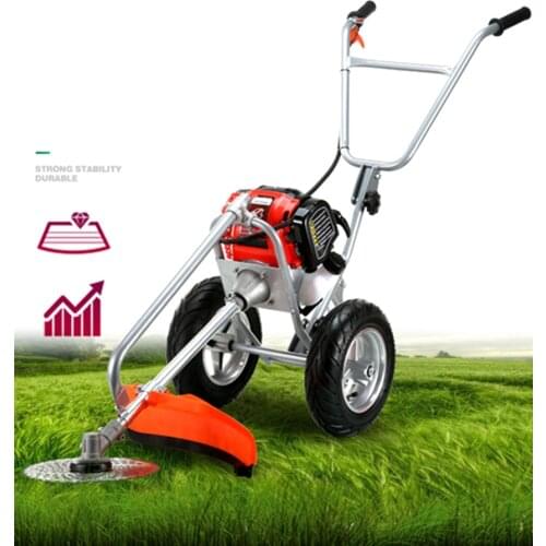Hand push lawn mower multi-function weeder household ripper ditcher small hoe and tiller