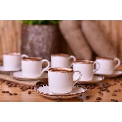 Porcelain Coffee Cup Luxury Set Of 12 Quality Saucer Holders Turkish Coffee Tea Cups with Saucers Plate Dish Espresso Decorative