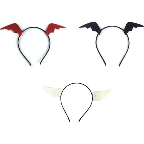 Angel Wing Headband Cartoon Bat Wing Headwear for Halloween Party Wear Hair Band Birthday Headpiece Party Supplies