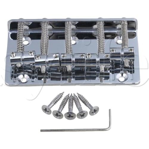 Chrome 5 string bass bridge string through bridge and Guitar body