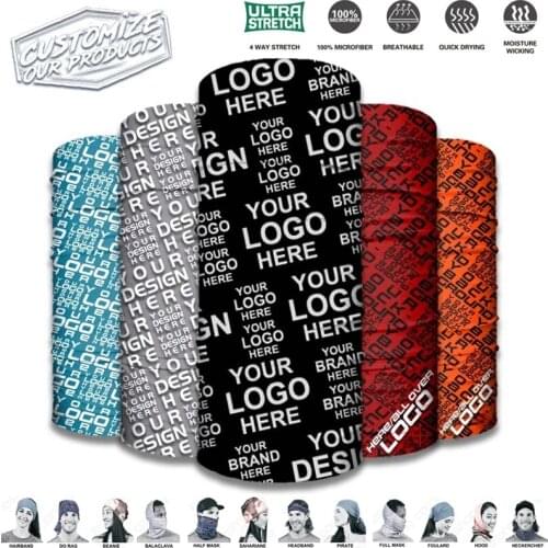 Customized Seamless Bandana Cycling Neck Gaiter Sport Headscarf Breathable Balaclava Headband Tubular Ring Scarf Headgear Summer