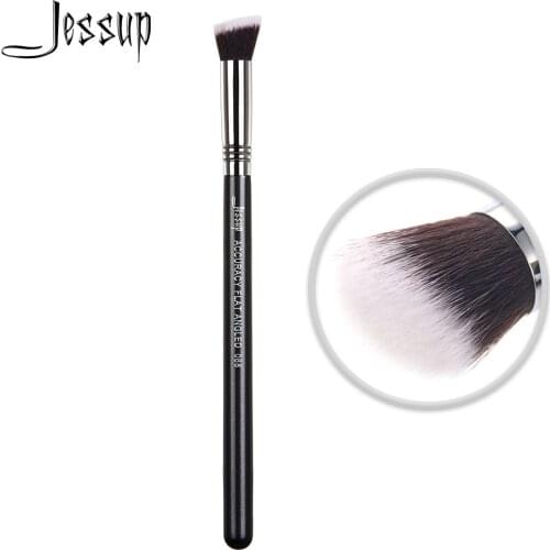 Jessup Black / Silver Contour Brush Makeup for Face Soft Fibre Accuracy Flat Angled Blending Powder 088