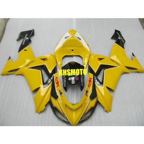 Motorcycle Fairing kit for KAWASAKI Ninja ZX10R 2006 2007 ZX10R 06 07 zx10r 06 07 yellow ABS Fairings set+7 gifts SK21