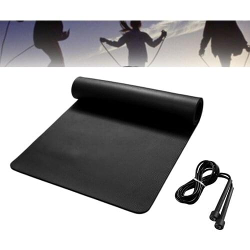 Premium Yoga Mat Anti-Slip Women Men Fitness Pad Jump Rope With Carry Strap Jump Rope Aerobic Exercise