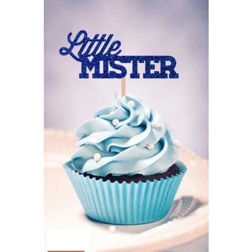LITTLE MISTER Party Treat Picks Supplies wedding birthday baby shower toothpicks cake topper decor