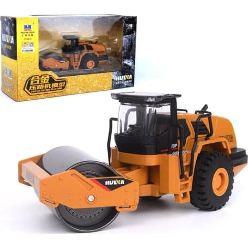 1/50 Scale Die-cast Alloy Metal Simulation Road Roller Truck Model Car Machine Model Construction Engineering Truck F Collection