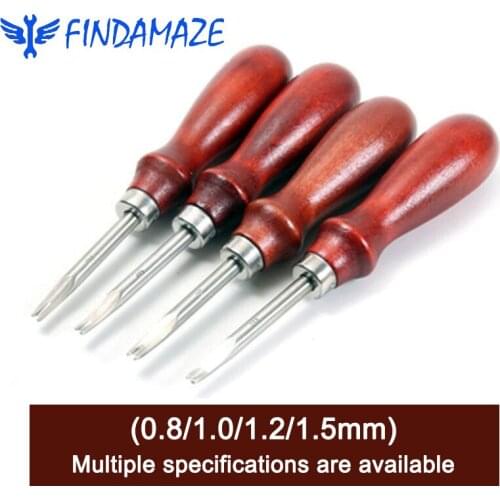 Leather Trimming Knife with Wooden Handle Handicraft Trimming Knife with Wooden Handle Lightweight and Portable Tanner Tool