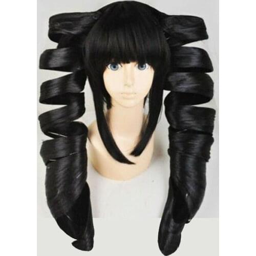 Celestia Ludenberg Wigs Styled Black Spiral Curl Cosplay Wig