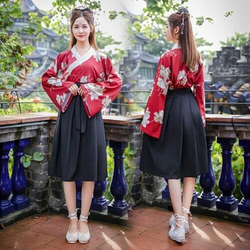 Printing Dance Costumes Women Reform Hanfu Chinese Folk Stage Wear Singers Outfits Oriental Performance Clothing 2 Pcs DC2701