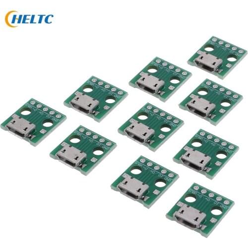 10/20/30Pcs Mini Micro USB To DIP Adapter 5Pin Female Connectors PCB Converter Board Dropshipping