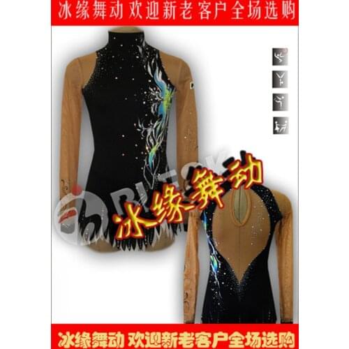 Crystal Custom Figure Skating Dress Kids Graceful New Brand Girls Ice Skating Dress Competition DR4064