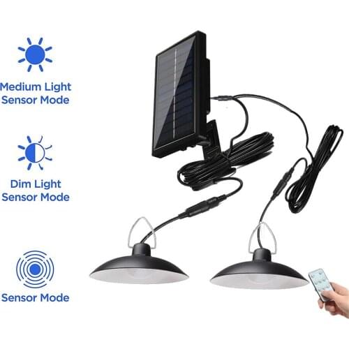 Retro Lampshade Solar sensor Pendant LED Light Outdoor Garden Decoration Solar Spotlight Yard Street Lights Indoor LED Bulb Shed