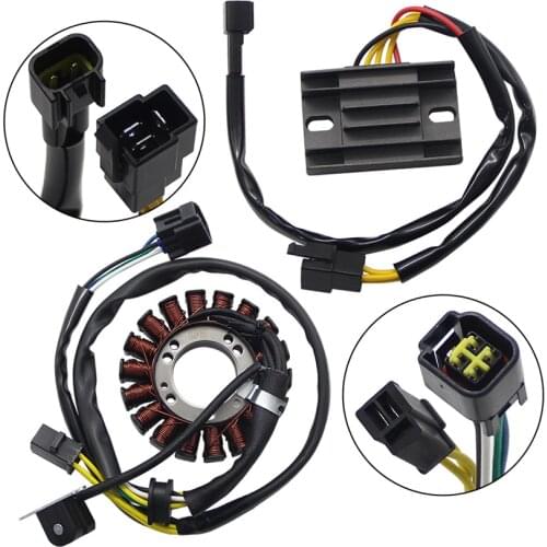 Motorcycle Voltage Regulator Rectifier+Ignition Magneto Stator Coil For Kawasaki KLX400 KLX400R KLX400SR 21003-S007 21066-S005