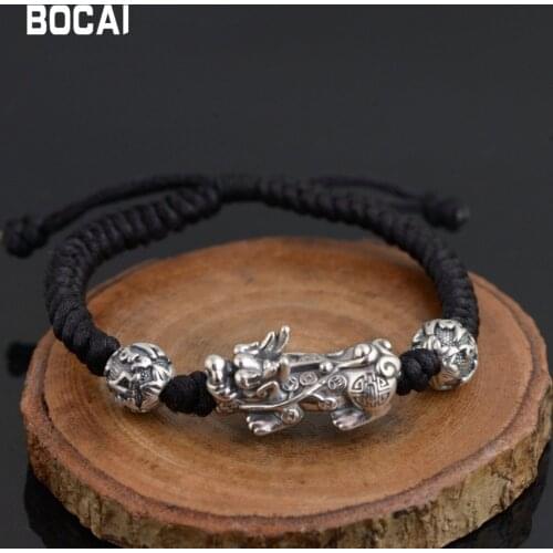 S925 sterling silver Thai silver antique style brave bracelet couple models, new gifts