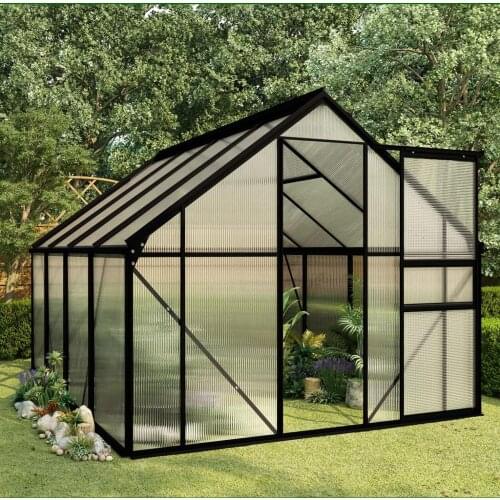 Garden Greenhouses with Walk-in Frame Waterproof Anti-UV Outdoor Green Houses for Gardening Plants Aluminium Garden Shed 5 Sizes