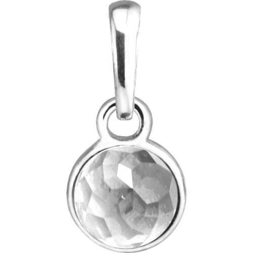 CKK 925 Sterling Silver Rock Crystal April Droplet Charms Beads Fits Original Bracelets Charm Silver 925 DIY Jewelry Making