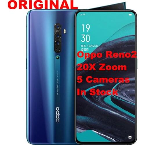 Stock Original Oppo Reno 2 20x zoom Smart Phone Android Snapdragon 730 6.5" 2400X1080 8G RAM 128G ROM 48.0MP Reno2 Support NFC