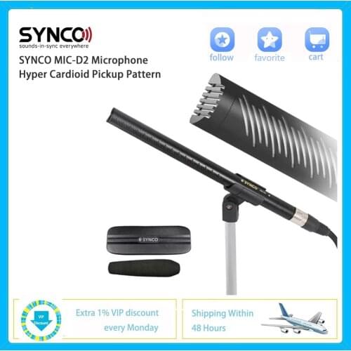 Synco Mic-D2 Professional Hypercardioid Condenser Broadcast Microphone Ultra-Flat Frequency Response Extremely Low Self-Noise