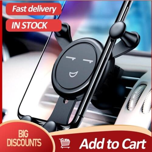 Universal Adjustable Phone Holder Car Air Vent Gravity Mount Cradle Stand Holder 360° Rotation Desktop Stand Antiskid Holder