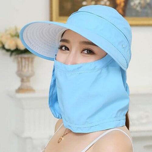High Quality Womens Foldable Sun Hat UV Protection Wide Brim Sun Hat Summer Beach Face Neck Protection Hats For Women