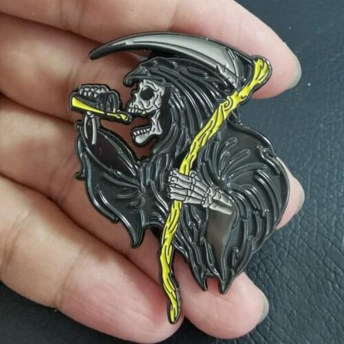 Grim reaper badge