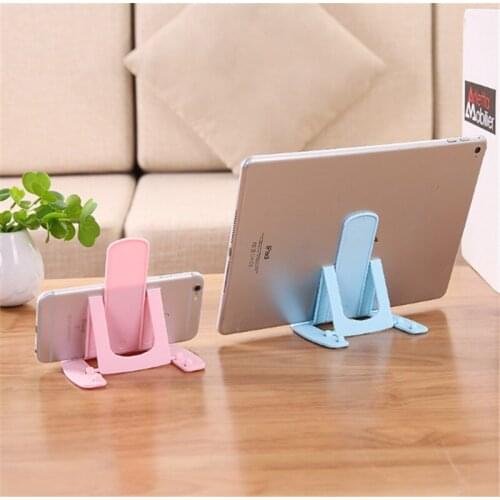 1PC Mini Plastic Smartphone Stand Portable Desktop Stand Phone Tablet Stand Phone Stand Base Color Random Phone Accessories