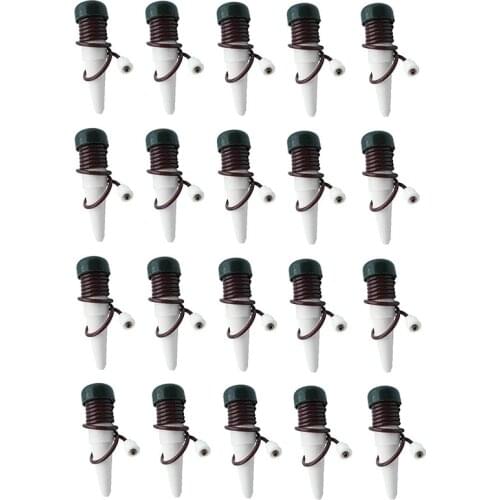 20-Pack Automatic Plant Watering System Devices, Slow Release Ceramic Material Feeder for Vacation Plant Self Watering Kit for O