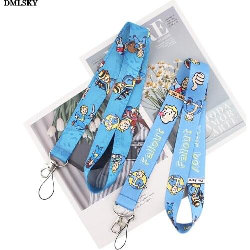 24pcs/lot MD040 DMLSKY Cartoon Lanyard Keychain Creative gift Lanyard For Keys Badge ID Cards Holders Chain Phone Rope