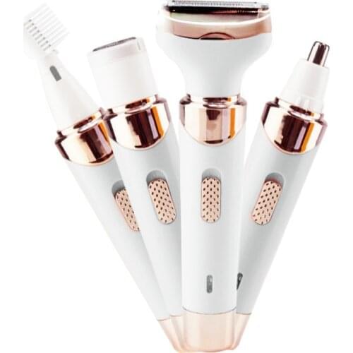 4 IN 1 Electric Eyebrow Trimmer Portable Hair Remover Women depilator Nose Ear Trimmer Removal Lady Shaver Epilator Painless