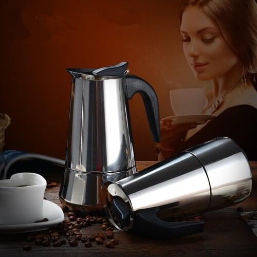600ml Classic Stainless steel304 bar percolator office family Coffee machine Cappuccino Octagonal Mocha latte pot espresso maker