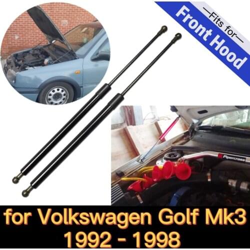 Damper for 1991-1998 Volkswagen Golf MK3 Front Hood Bonnet Gas Struts Spring Lift Support Shock Dampers Charged Carbon Fiber