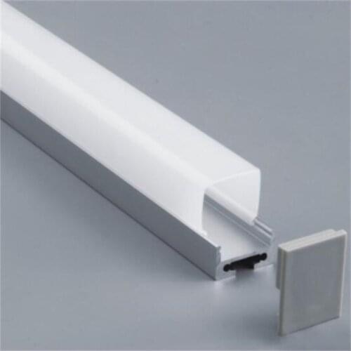 Free Shipping led Square aluminum profile for led strips clear cover and milky diffuse cover are available 2.5M/set 100m/lot