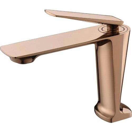 Free ship new Bathroom Basin Sink short Faucet Single Hole deck mounted Rose gold color Mixer Tap New