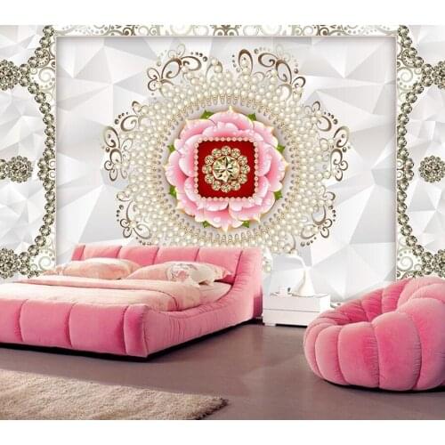 Noble luxury pearl pattern 3D wallpaper large murals,living room sofa TV wall bedroom 3d stereoscopic wallpaper papel de parede