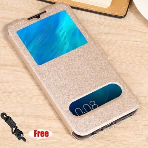 For Huawei Y5 2019 case 5.71" Y 5 2019 Silicone + leather flip back cover For Huawei Honor 8S case honor8s window Phone Cases