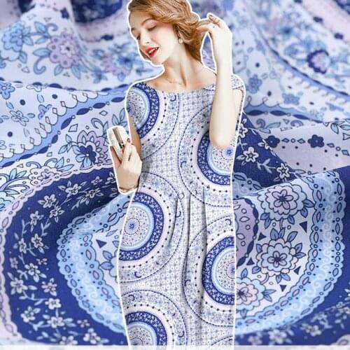 138cm wide natural silk fabric meter 14 mm digital inkjet silk crepe de chine fabric print dress fabric wholesale silk cloth