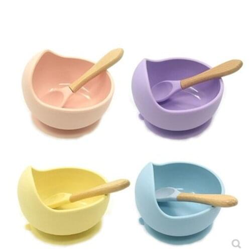 Baby Silicone Childrens Dishes Dining Plate Baby Feeding Dinner BowlChildren tableware baby sucker bowl baby silicone Feeding
